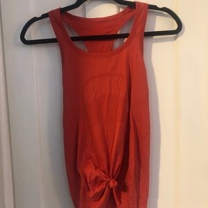 Orange lululemon tank